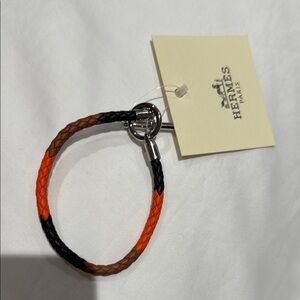 Hermes Orange and Black Jewelry Bracelet